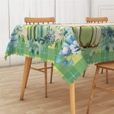 Lofaris Pumpkins Pattern Green Plants Rectangle Tablecloth